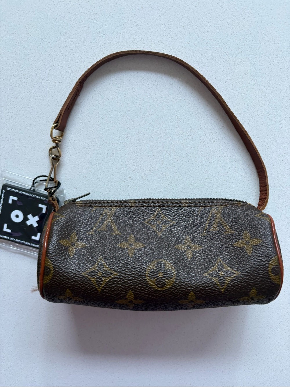 Louis Vuitton Brown Monogram mini Papillon Wristlet Pouch